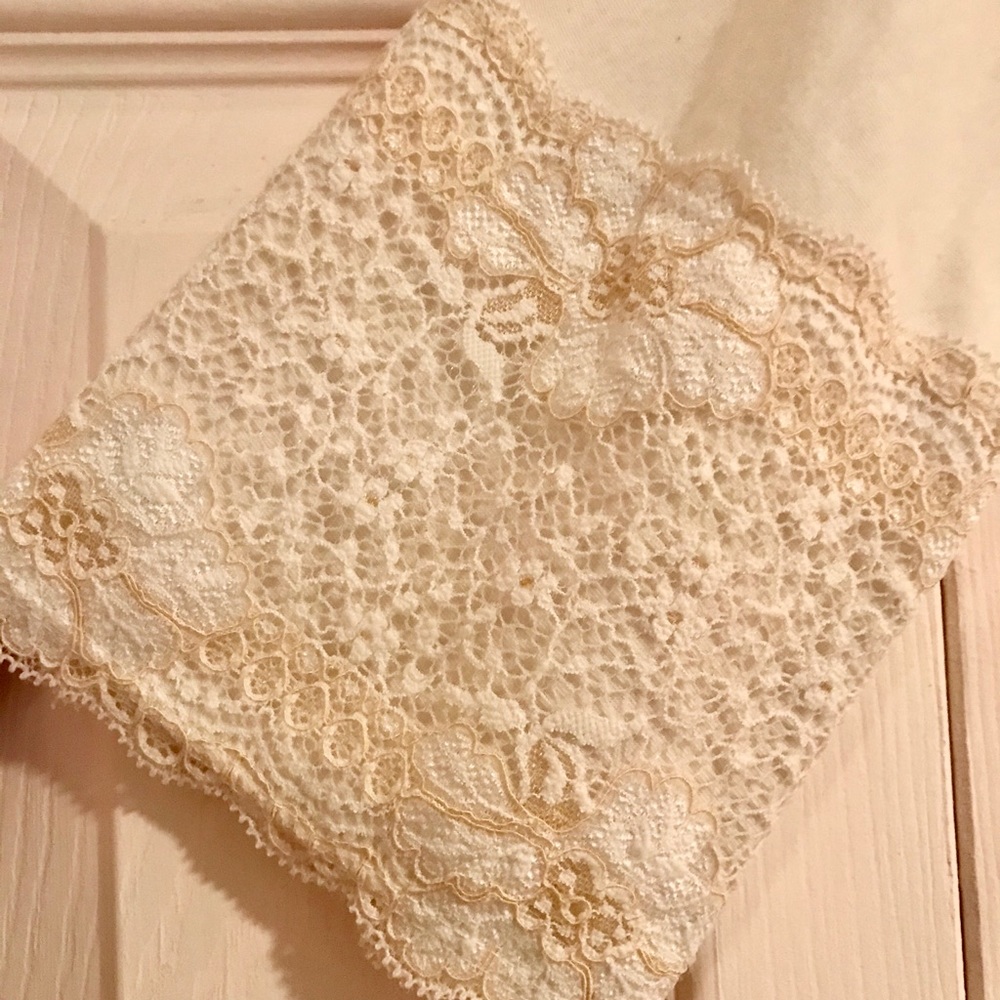 French lace ivory robe